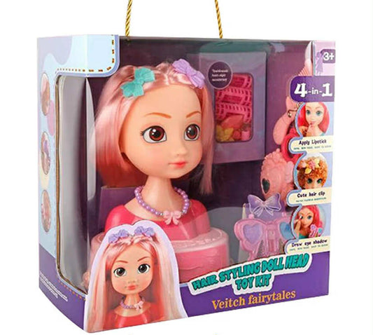Girls Hair Salon Set – Doll Head Styling Kit
