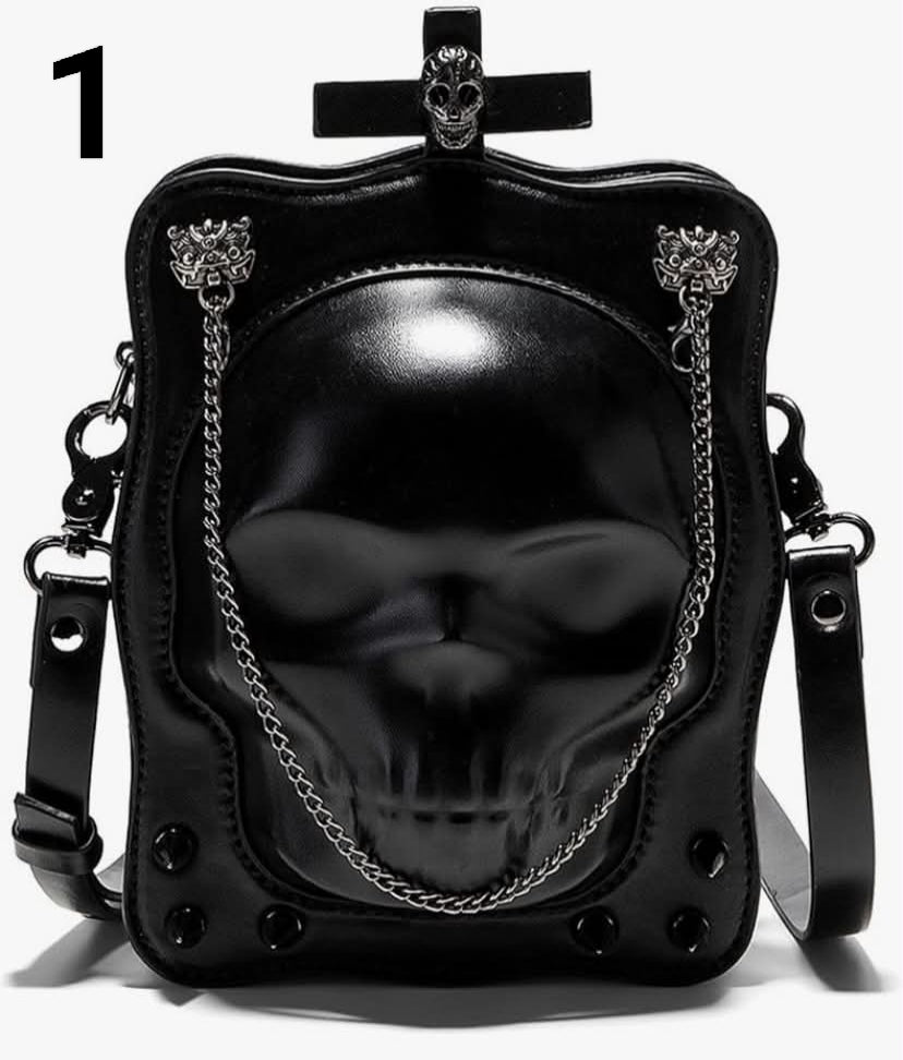 Crossbody Bag Small Shoulder Purse Handbag Phone Bag Skull Gothic
