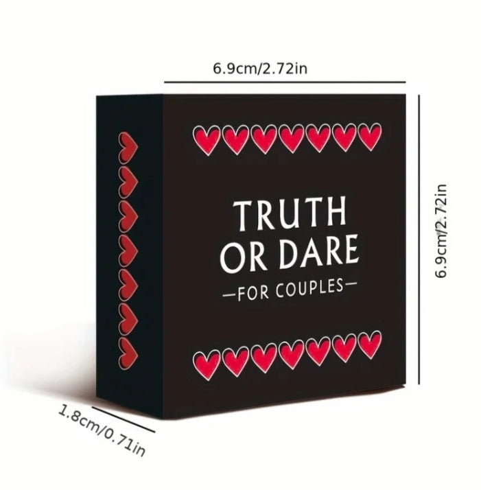 1 pc Truth or Dare Card Game, a Cool Party Entertainment Toy, a Tabletop Game, Perfect for Couple's Date Nights