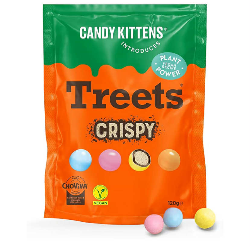 Candy Kittens Crunchy Treets Vegan Chocolate, Crispy (120g, Pack of 1)
