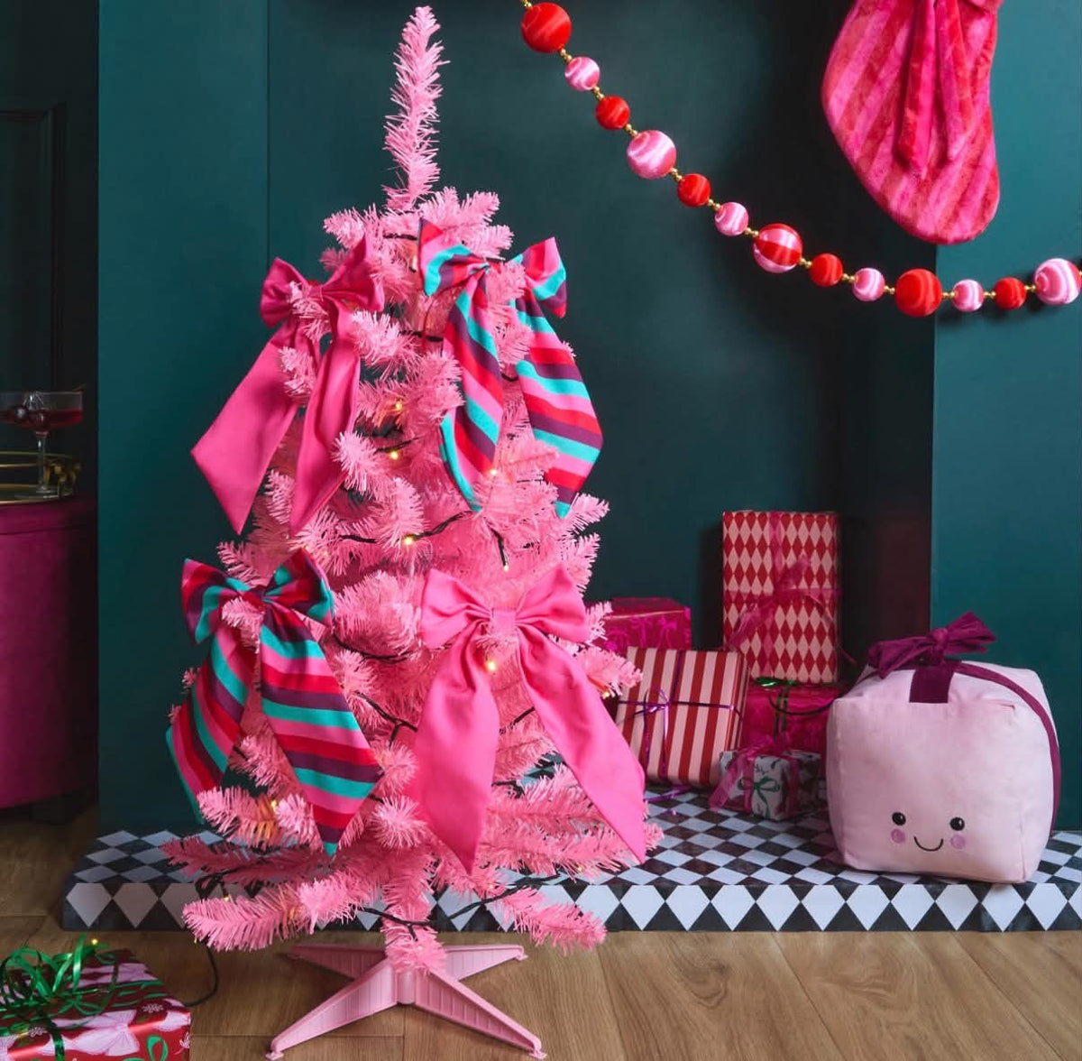 Christmas Tree, Hot Pink - 90cm