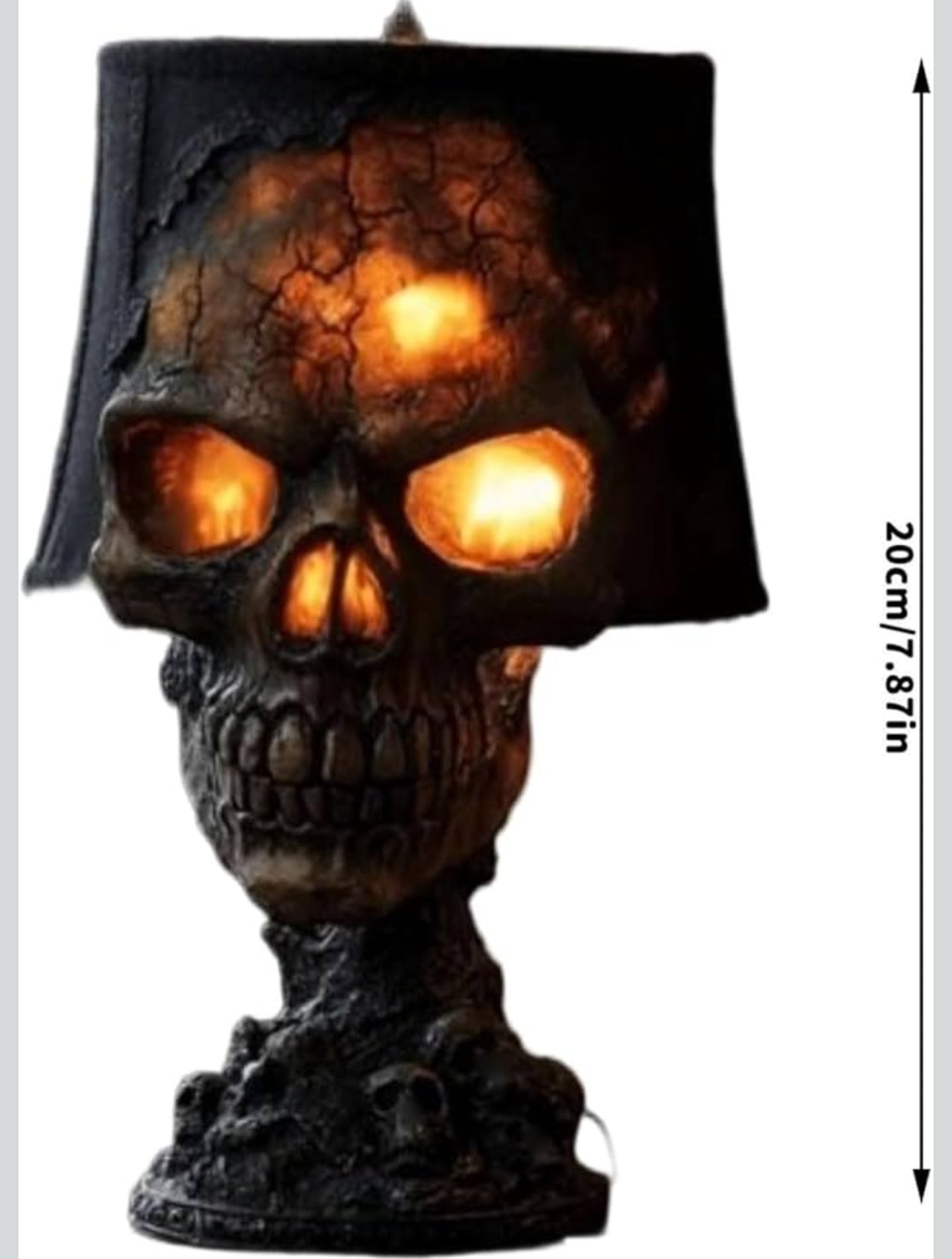 Night Light, Skull Statue Desk Lamp,  Gothic Table Lamp, Human Night Light