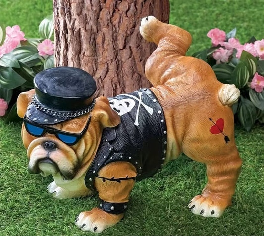 Charming, Funny Pug Dog with Fashion Glasses Resin Figurine - Versatile Indoor/Outdoor Decor, Perfect for Home & Garden