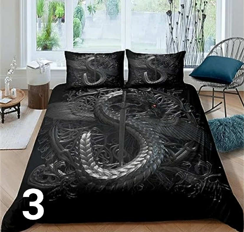 3D Bedding Set Chinese Dragon Print Duvet Cover Set Bedclothes King