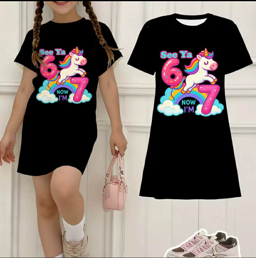 Dresses for Girls Kids Clothes Girls Unicorn