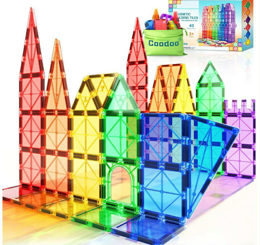 Magnetic Tiles Kids Toys STEM Magnet for Toddler
