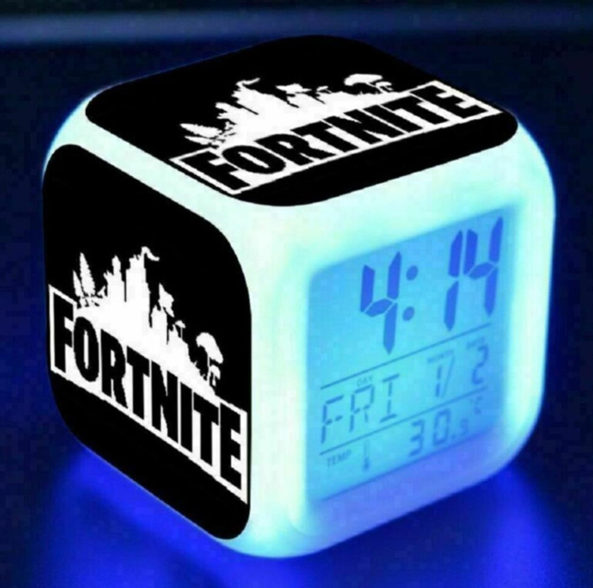 FORTNITE GAME Color Changing Alarm Kid Toy Game Gift Night Light Clock