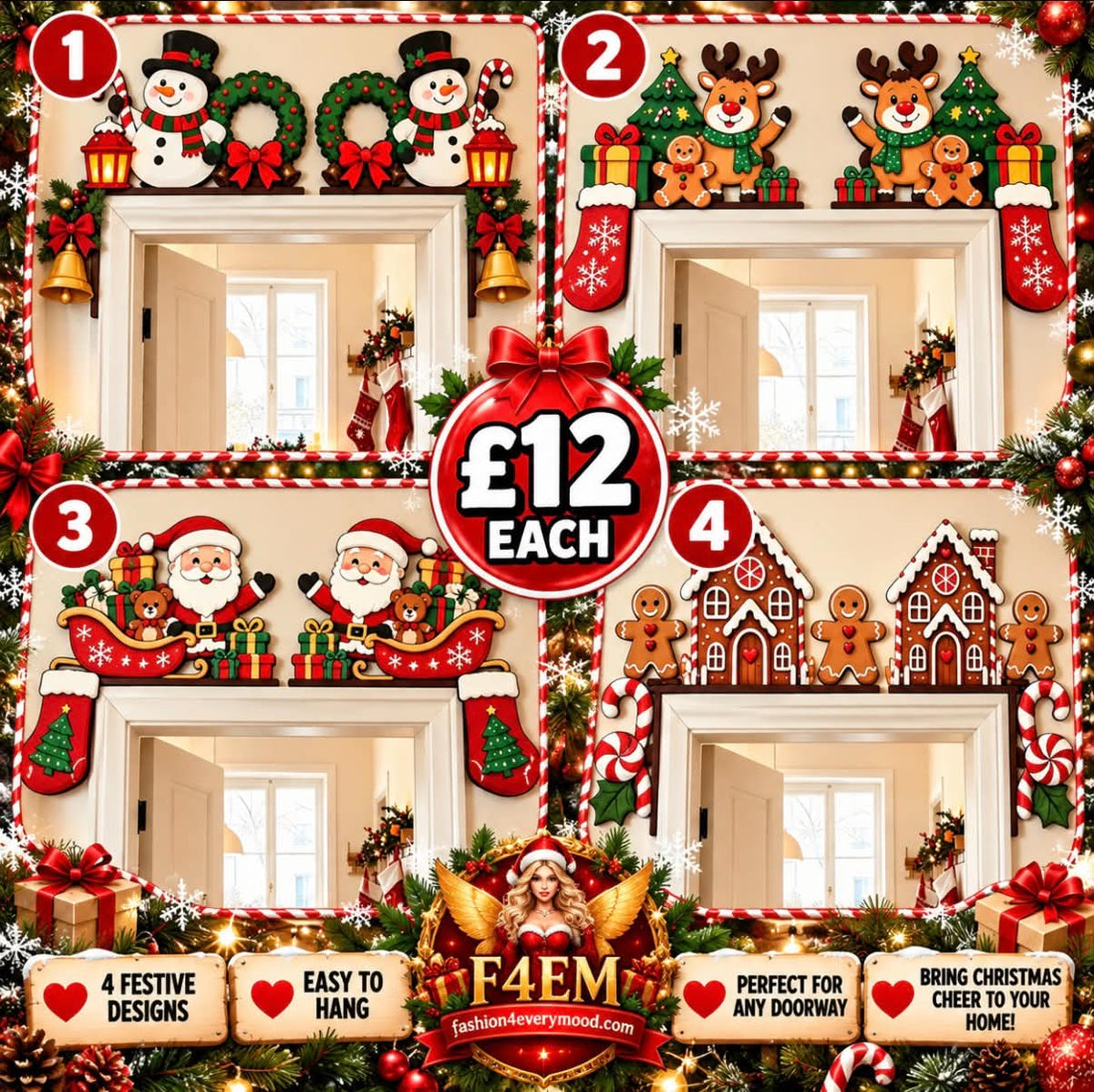 🎄🎅 CHRISTMAS DOOR FRAME DECORATIONS 🎅🎄