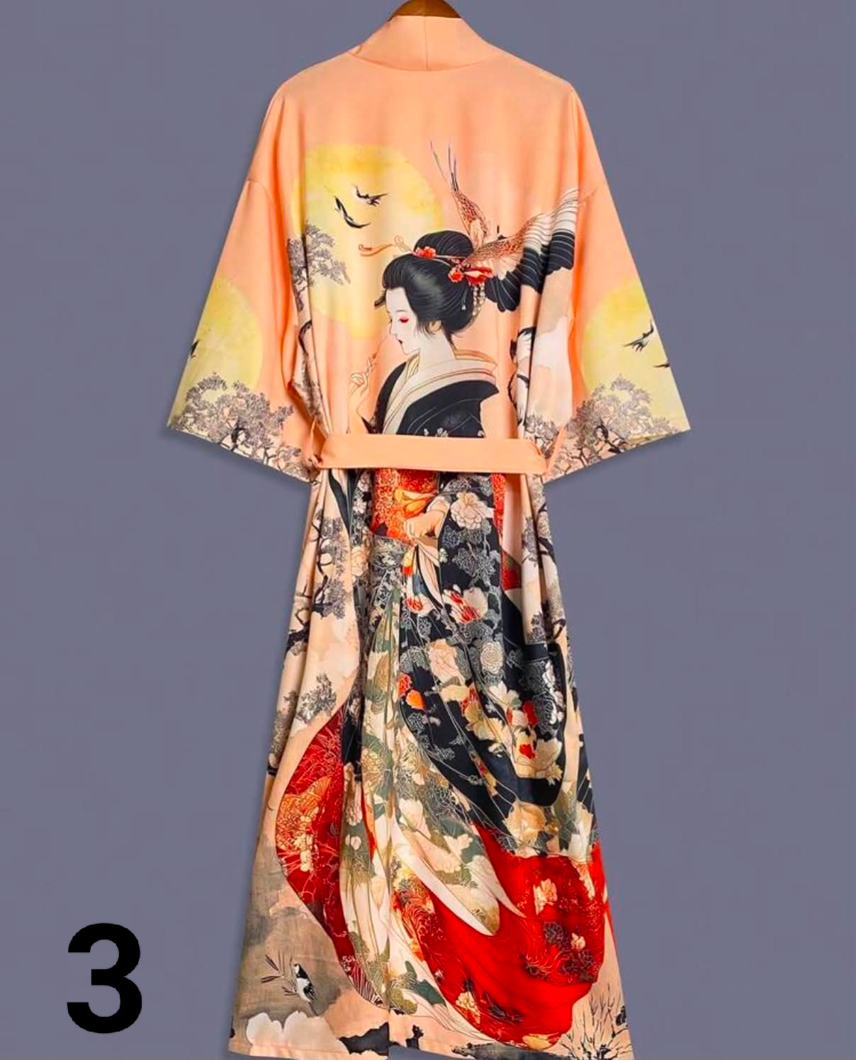 1 pc Women's Elegant V-Neck Fall Print Pajamas - Soft Satin Nightgown.
