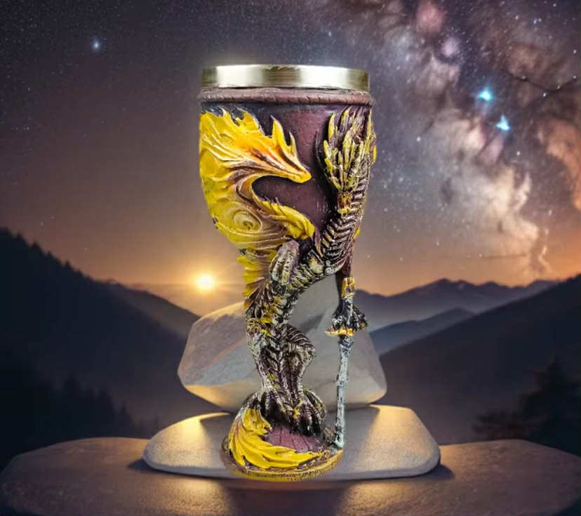 1 x 200ML Viking 3D Wine Goblet Wine Cup Drinking Beer Mug Medieval StainlessSteel