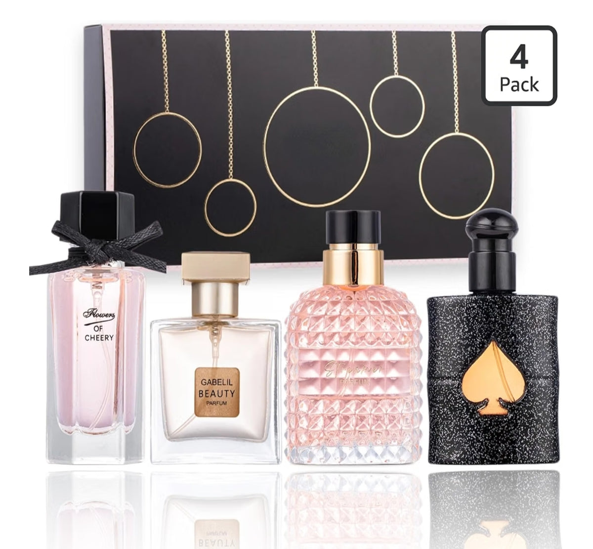 4pcs Womens Perfume Set (25ml*3+30ml), A Fragrance that Lasts for a Whole day