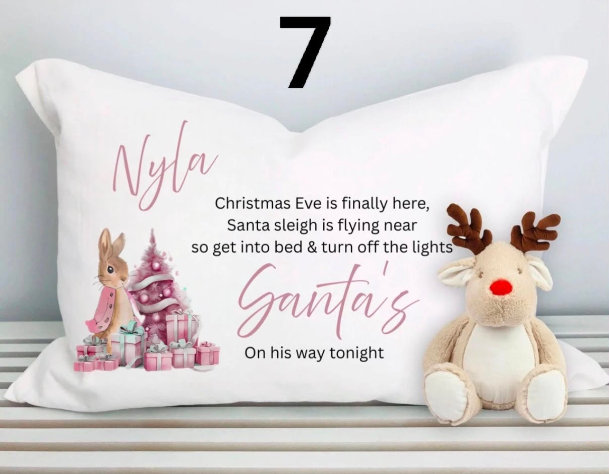 Personalised Christmas Pillowcase, White 100% Polyester