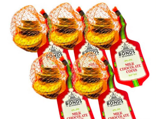 Bonds Of London Milk Chocolate Coins x 5