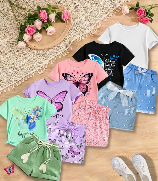 Kids set of shorts and tops