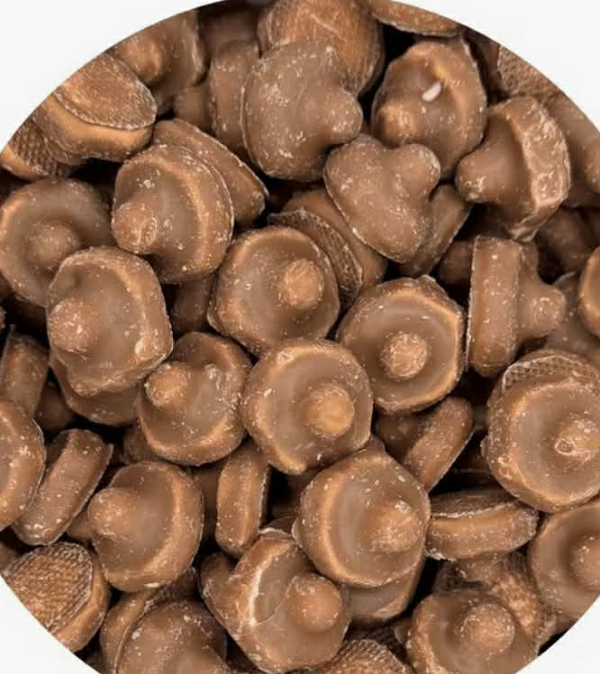 Chocolate Dipped Mallow Foam Mushrooms