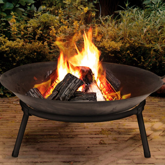 Cast Iron Fire Bowl.  Traditional Outdoor Log Fire Pit