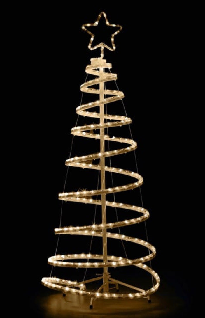 Mains Operated LED Spiral Maypole Tree 1.5m