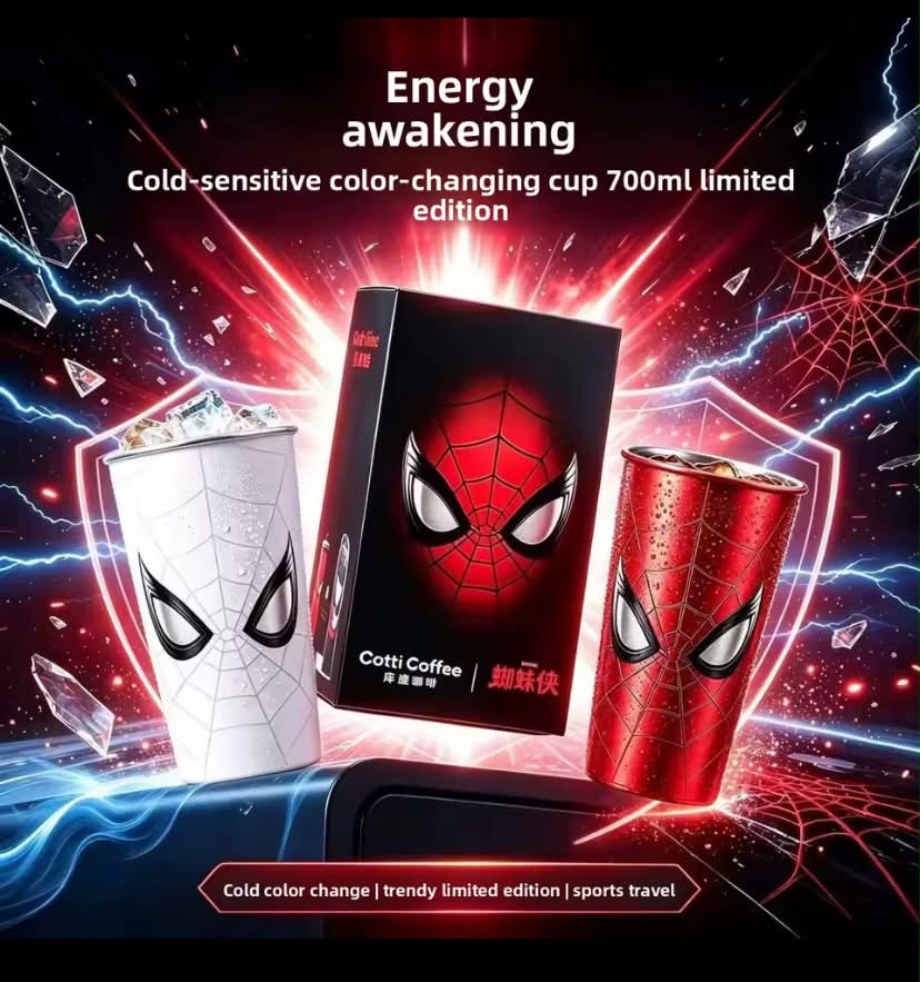 Presale Spider Man Collaboration A New Day Movie Themed Water Cup