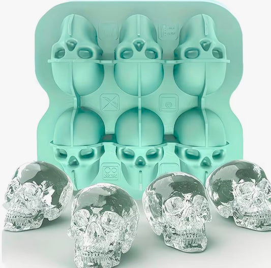 1 pc Skull Shape Silicone Ice Molds, Easy Release, Reusable Contact Cube of Ice Tray for Whiskey, Cocktails, and Parties, Ideal for Fine Wine Serving
