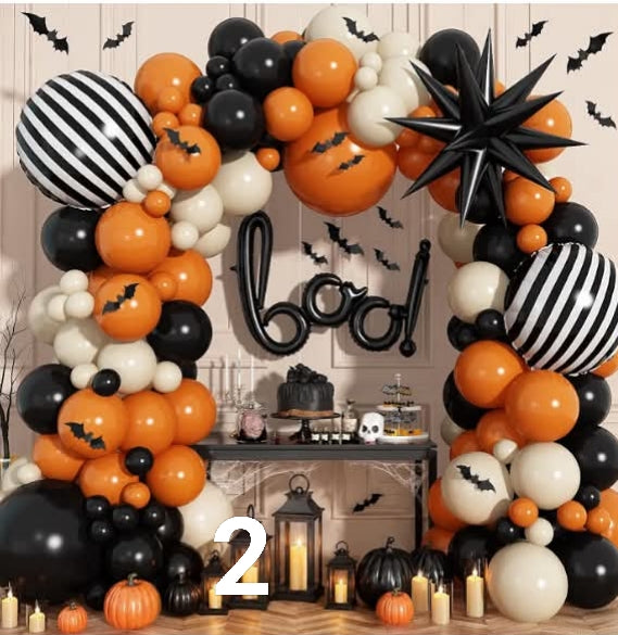Halloween Balloon Garland Arch Kit Pink Purple Spooky One Party Decorations