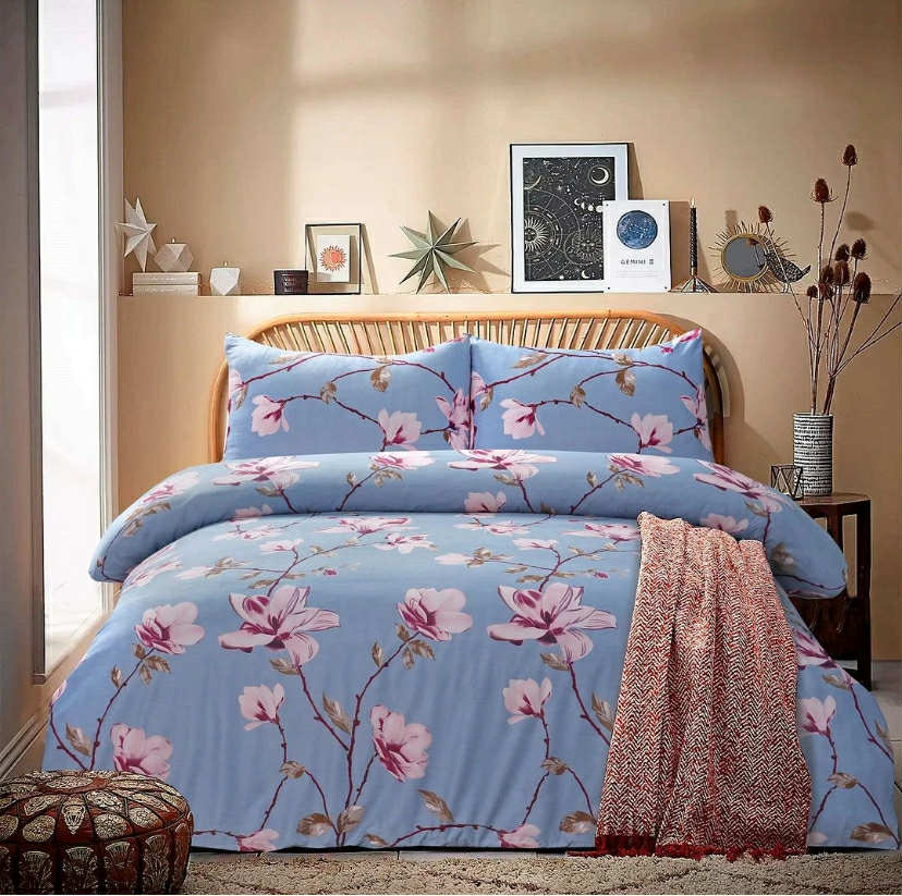 4 Piece Printed Duvet Quilt Cover Luxury Bedding Set