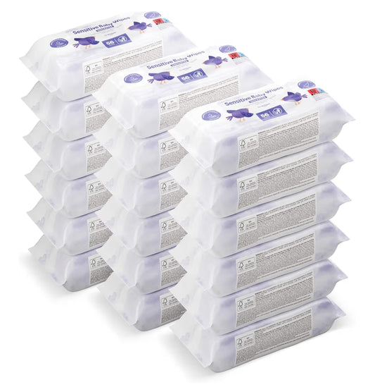 15 Packs of 80 = 1200 Baby Wet Wipes, Unscented, For a Soft And Gentle Clean