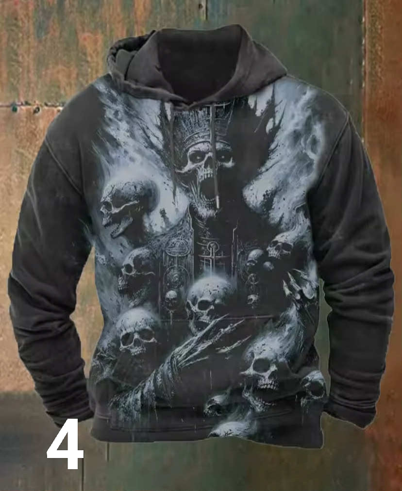 Men's Hoodie Skull 3D Print