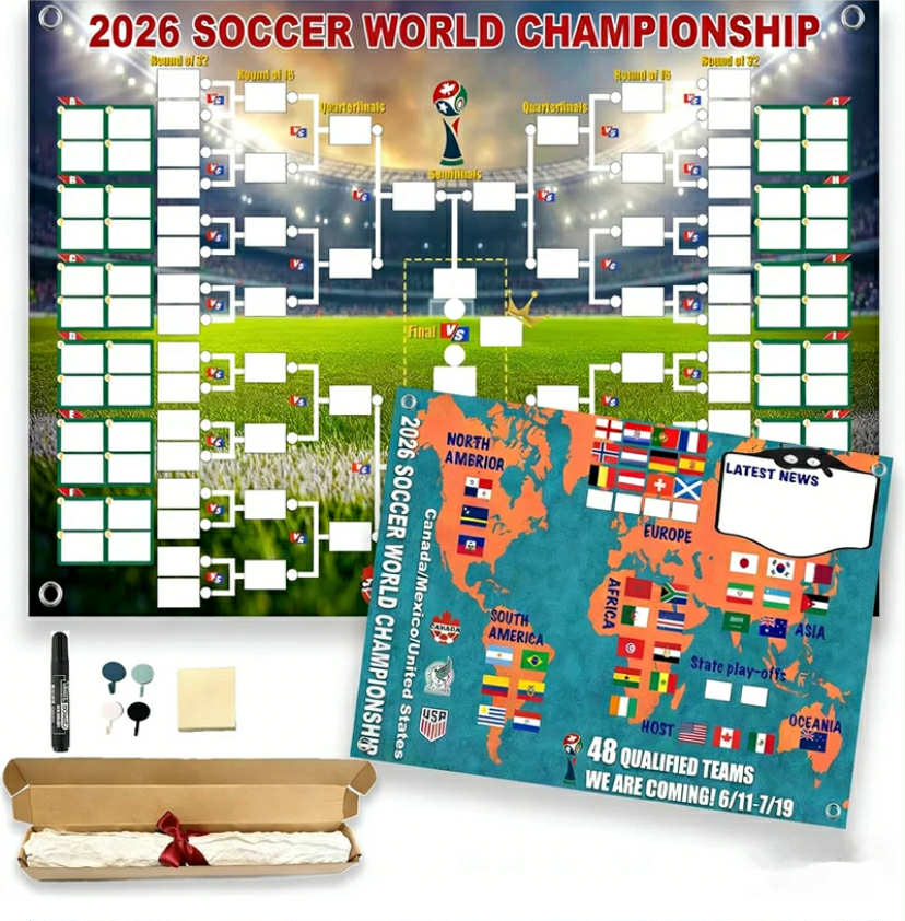 2026 World Cup Schedule Poster FIFA World Cup 180*110cm Poster Football Fan Gift