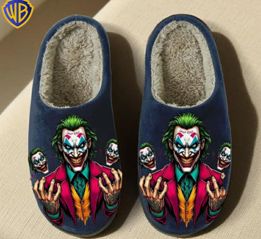 1 pc Joker Slippers with Cute Animal Patterns - Soft White Lining, Warm Home-Use Indoor/ Outdoor Slippers,