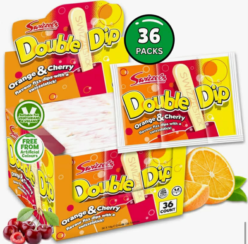 Swizzels Double Dip, Retro Sweets, Sweet Hamper, Sweet Box, Box of Sweets, Candy for Kids, Old Fashioned Candy UK, Vintage Sweeties Selection, Pick and Mix Bulk Sweeties, 36pcs