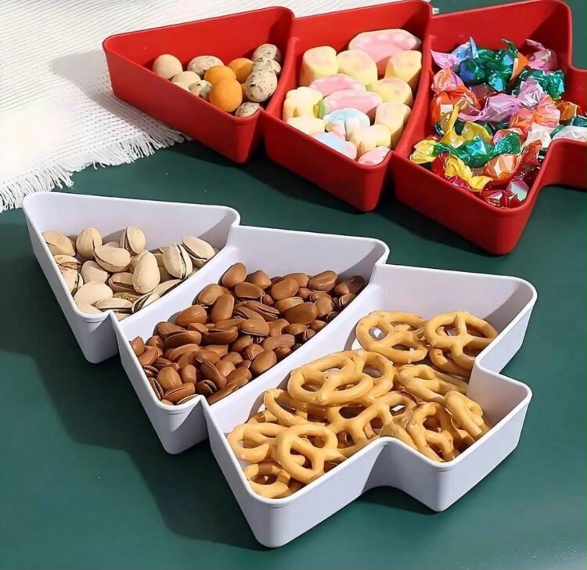 1 Christmas Snack Plate, Christmas Tree-Shaped Appetizer Serving Platter, Snack Serving Plate random sent out