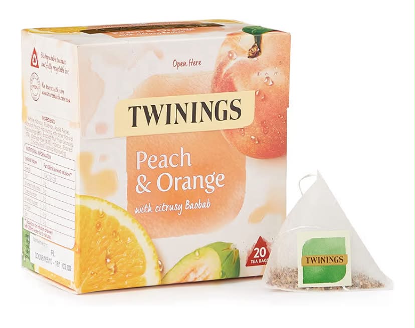 Twinings Peach & Orange Tea Bags, 20 each
