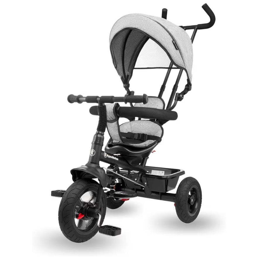 Baby & Toddler Trike with Parent Handle, Kids' Trikes & Toddler Bike, Lightweight Balance Tricycle for Children Boys & Girls, Parent Steering Push Handle, Rose