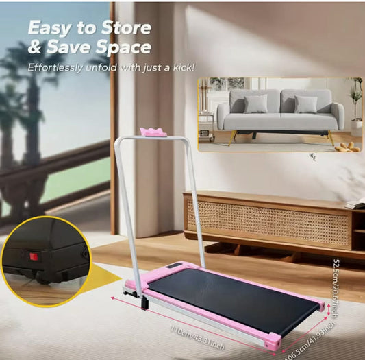 Portable Walking Pad Treadmill Electric Running Machine With LED Display & Incline Electric Jogging With Handle