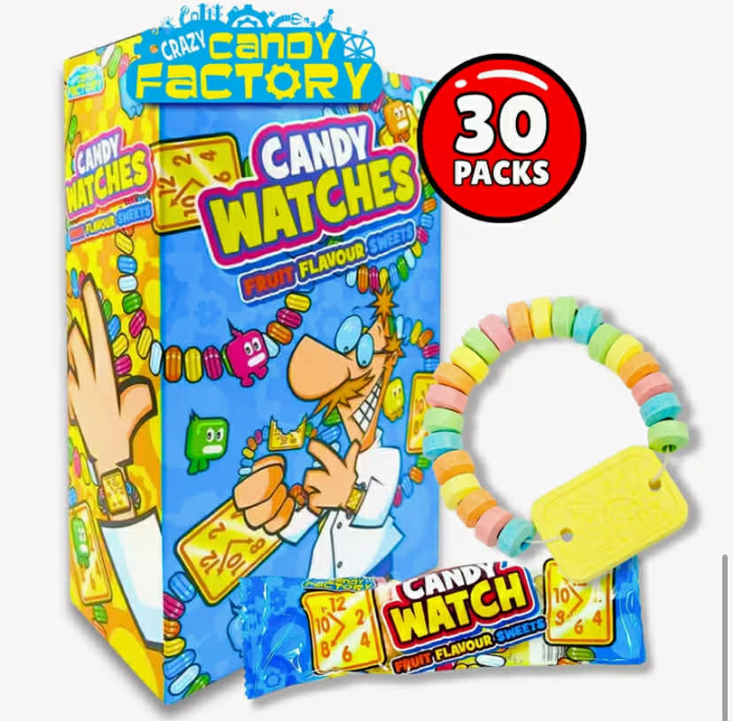 Candy Realms Candy Watches – 17g  Pack of 30 Fun Edible Wristwatches