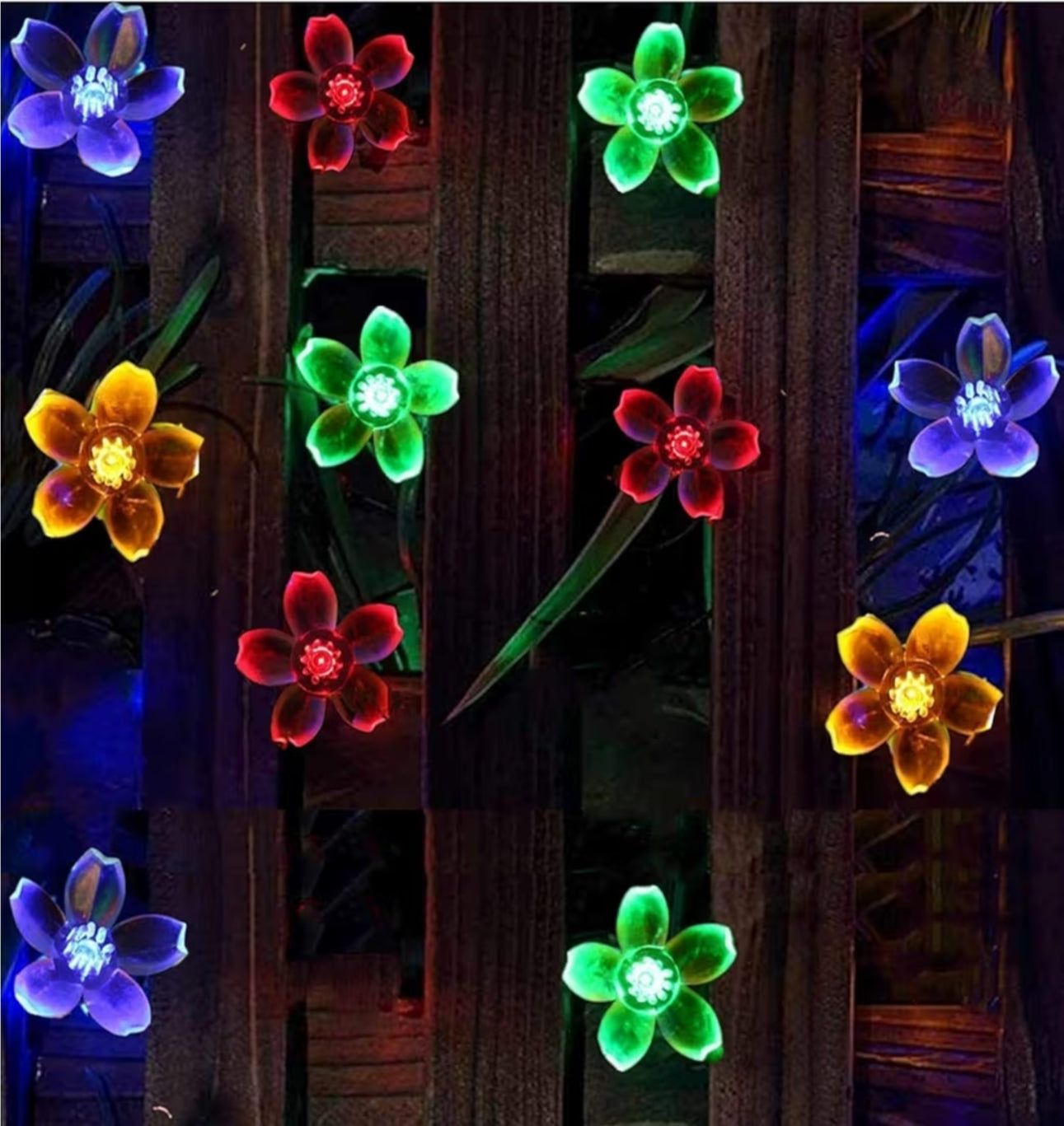 Solar String Lights Garden, 23 ft 8 Modes 50 LED Blossom Solar Powered Fairy Lights Waterproof