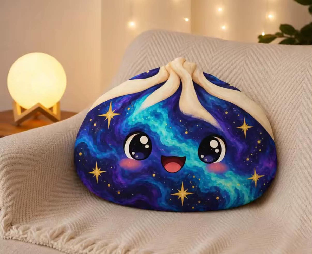 Kawaii Galaxy Dumpling Pillow Starry Bao Cushion
