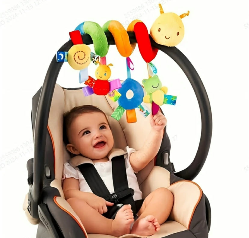 0-6 Months Baby Hanging Rattle Toys, Car Seat Hanging Rattle Toys, Spiral Baby Stroller Toys, Spiral Baby Stroller Hanging Toys, Suitable For Baby Boys And Girls (Some Color Randomly)
