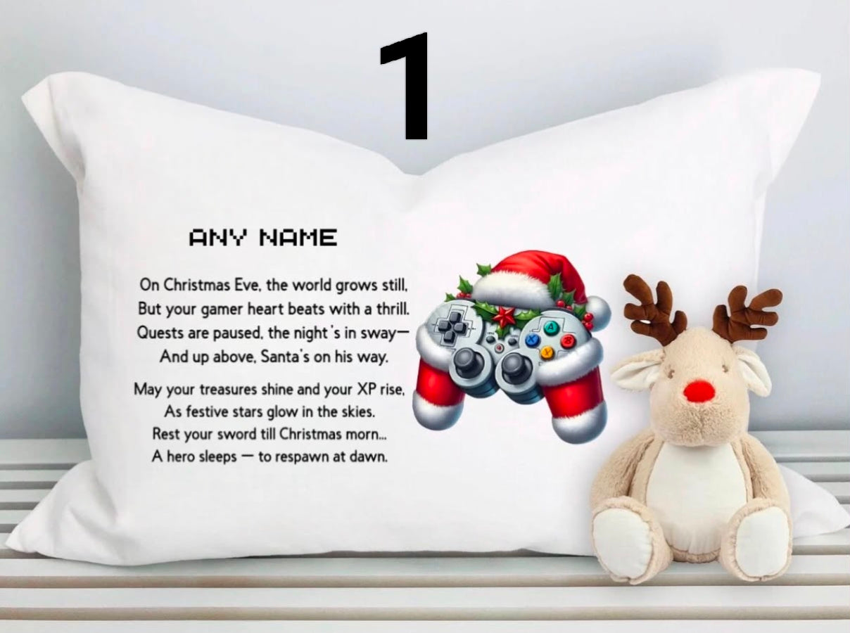 Personalised Christmas Pillowcase, White 100% Polyester