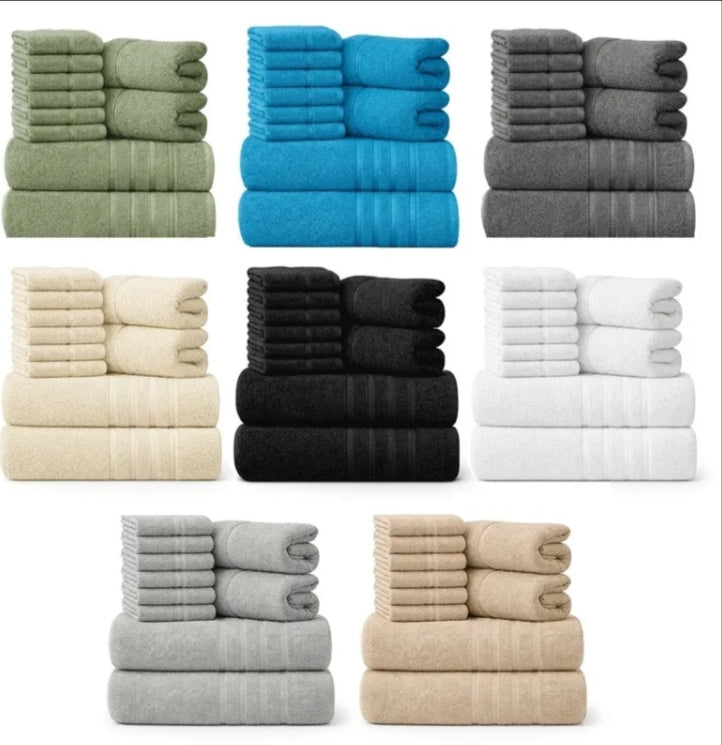 10 Piece Towels Bale Set | Ultra-Soft & Super Absorbent Towel