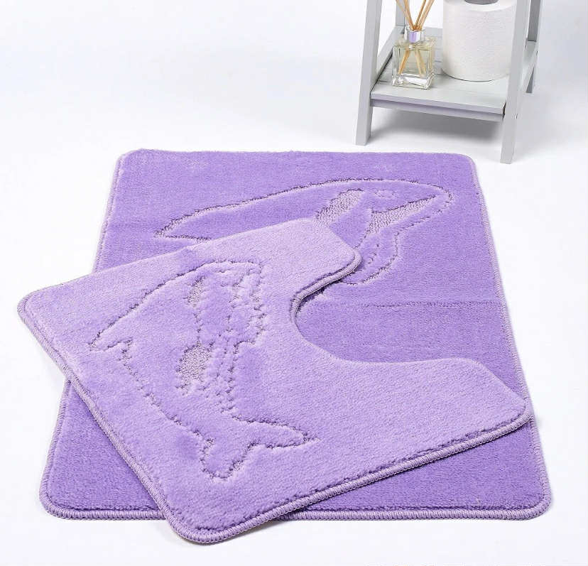 Dolphin Pedestal Non Slip bathroom toilet rug