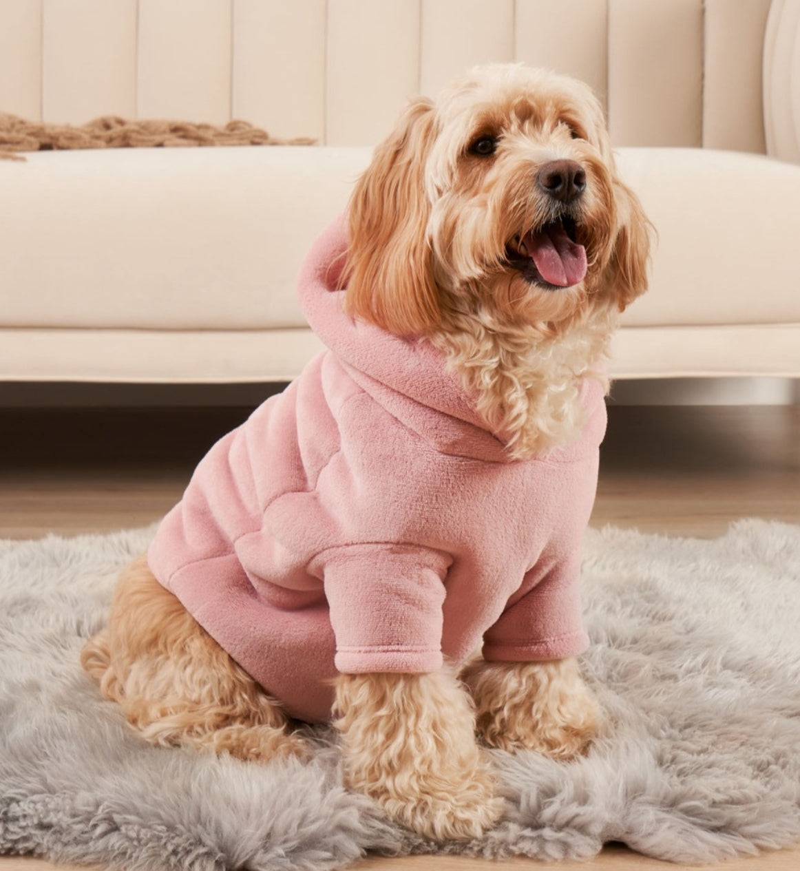 Dog Hoodie Blanket - Blush