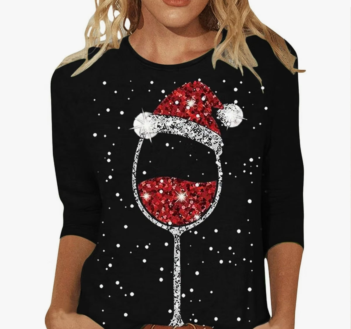 Christmas Jumpers for Women UK, 3/4 Sleeve Xmas jumper