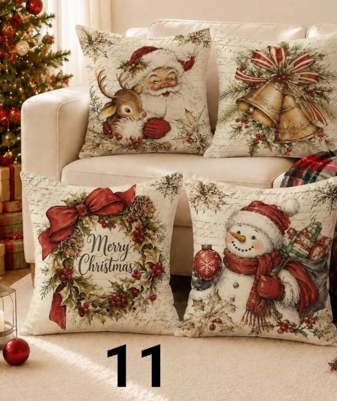 4pcs  Christmas Pillow Case,