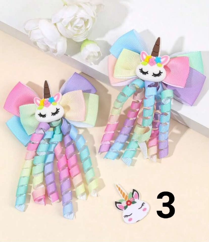 2pcs Set Cute Cartoon Bear Hair Clips, Adorable Bear Accessories Decor Hair Clips With Brown And Beige Curly Ribbon Bow,