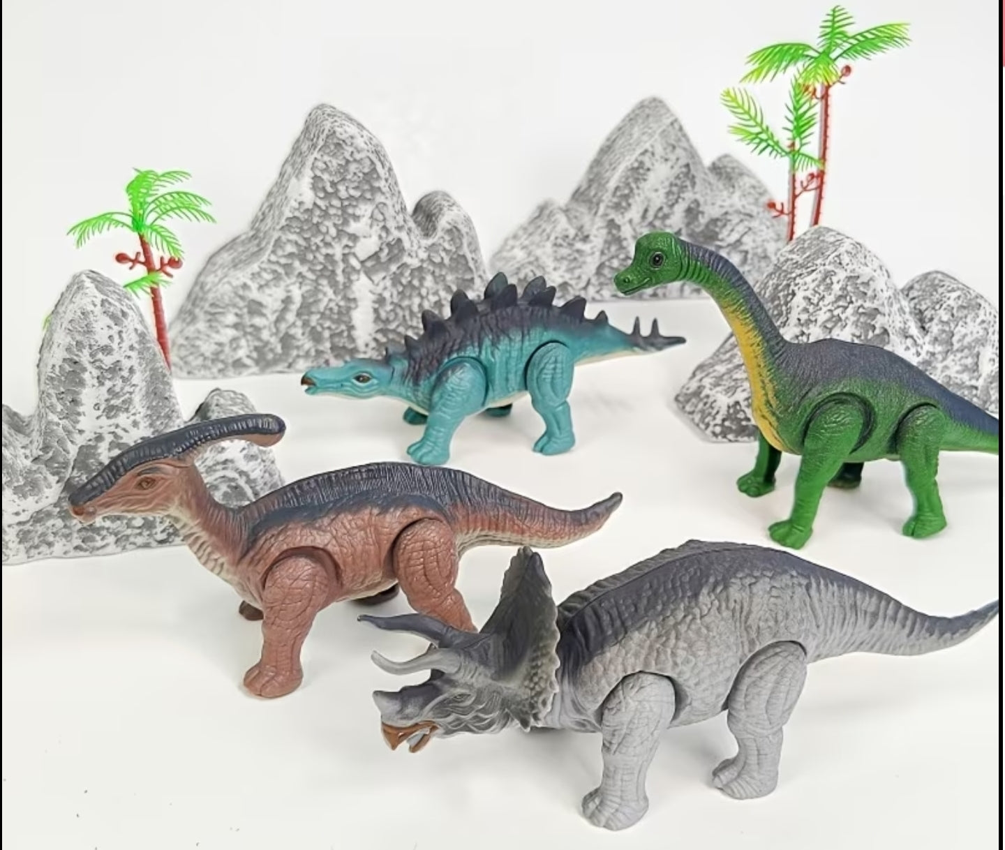 Triassic Dinosaur Tyrannosaurus Rex Brachiosaurus Stegosaurus Wind-Up Power Dinosaur Toy 6pcs Twist Wind-Up Walkable Dinosaur Toy Jurassic Period Velociraptor Bronto, Reborn Tyrant Dragon, Tyrant Velociraptor