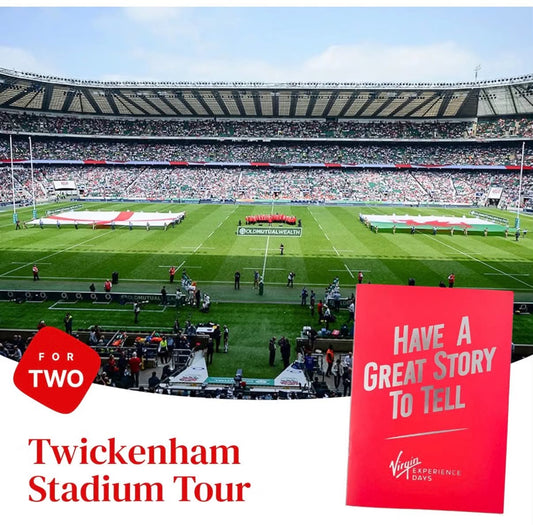 Twickenham Stadium Tour for Two – Behind the Scenes Football & Rugby Stadium Experience Including Dressing Rooms, Players’ Tunnel, Dugouts & Stadium Museums