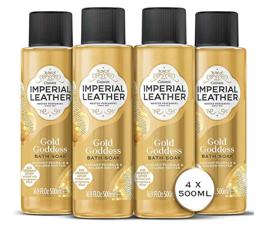 Imperial Leather Relaxing Bath Soak, Lavender & Wild Iris, Rich & Creamy Bubble Bath, Gentle Skin Care, Bulk Buy, Pack of 4 x 500ml