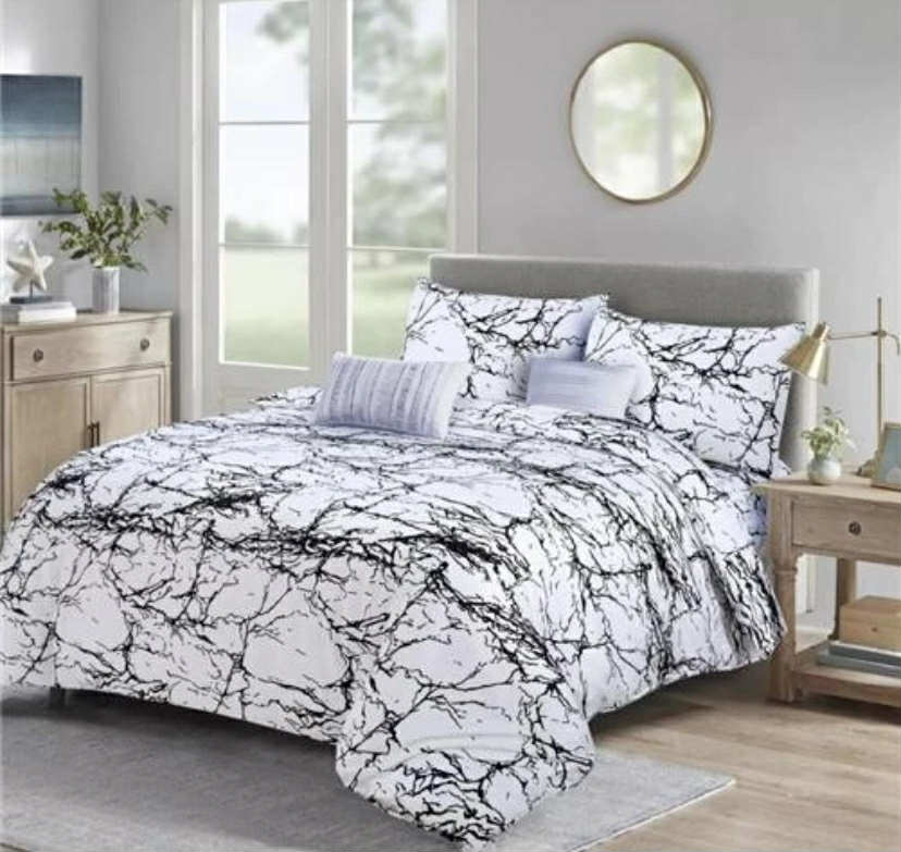 4 Piece Printed Duvet Quilt Cover Luxury Bedding Set