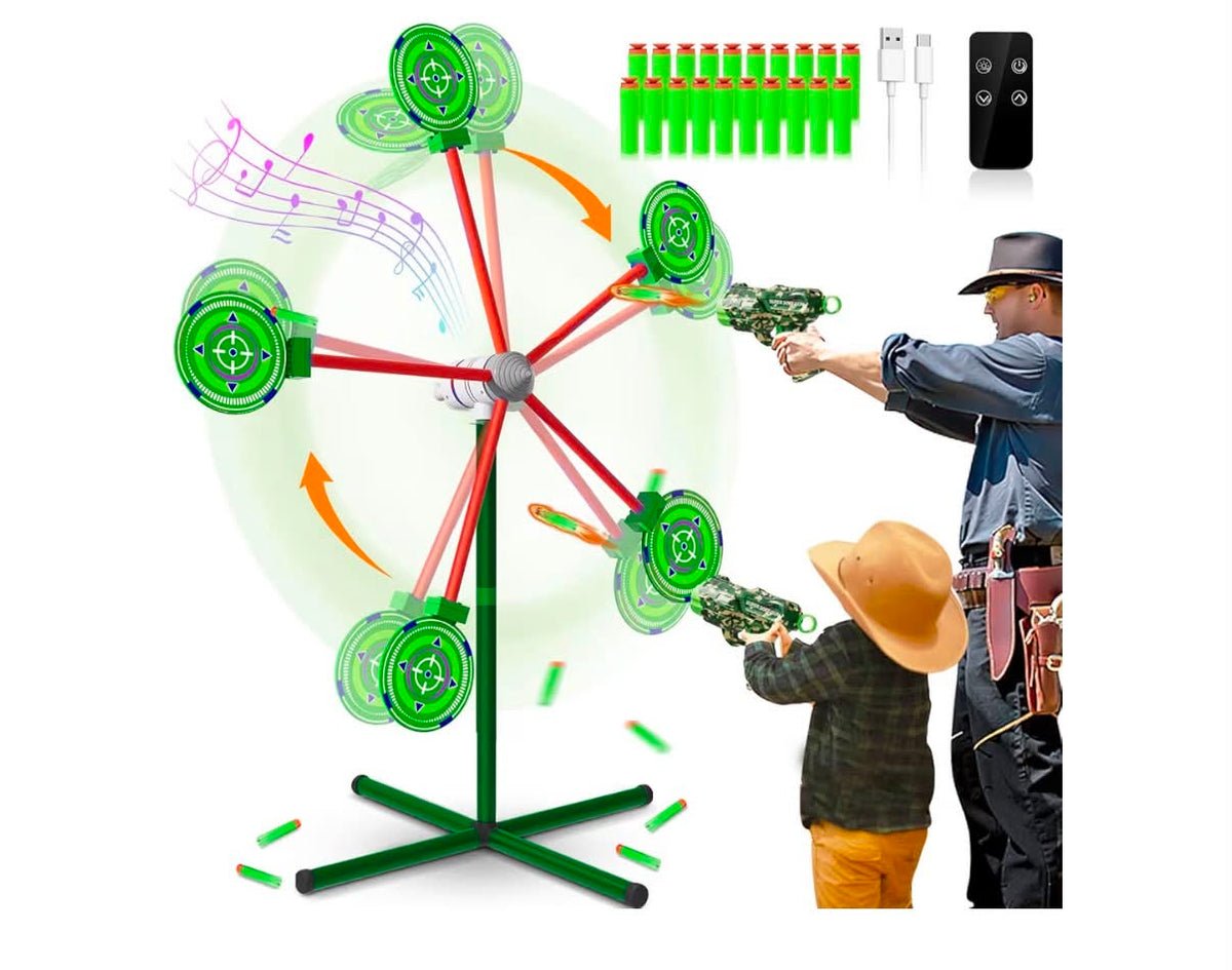 Rotating Shooting Games with 42 Inch Auto-reset Targets Toys for Kids